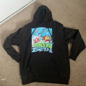 NFL X king Saladeen SpongeBob Junk Food Teams Black Hoodie Small